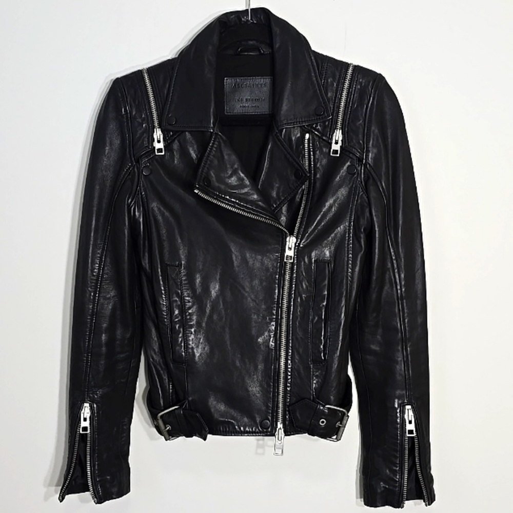 Allsaints Leather Jacket - Picture 2 of 11